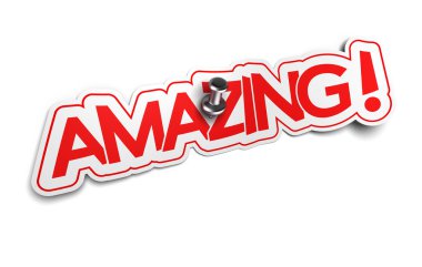 Şaşırtıcı kelime üzerinde beyaz