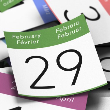 Leap Year February 29th clipart