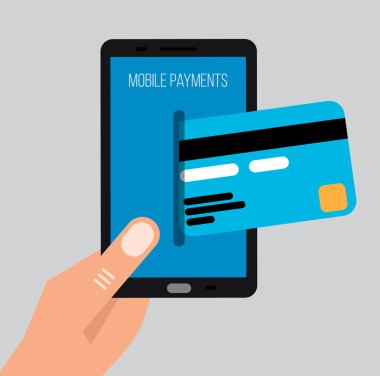 Mobil ödeme ile smartphone iletişim teknoloji kavramı