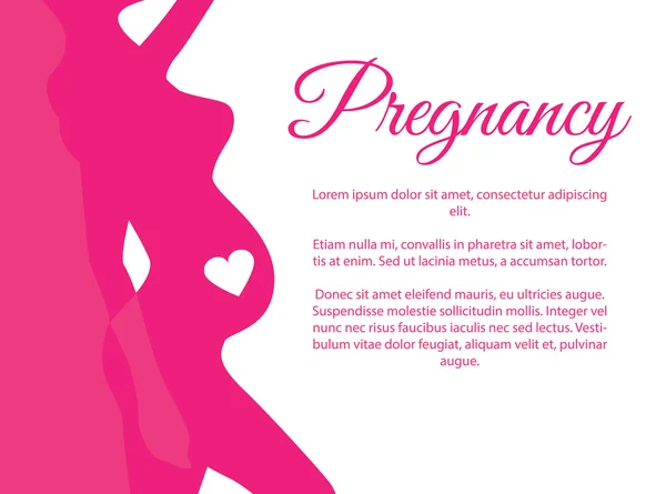 Terhes nő, terhesség bemutató sablon infographic vektor — Stock Vector