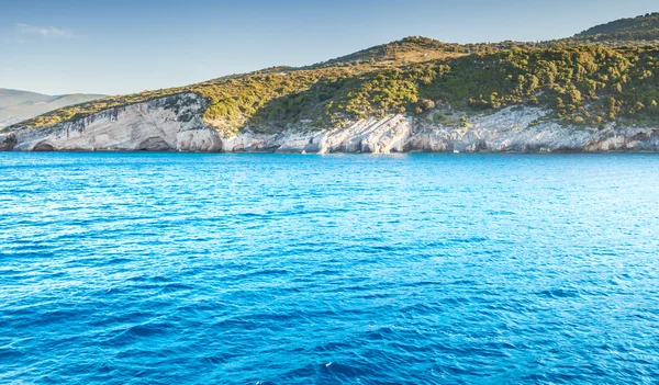 Kék barlangokhoz, Zakynthos sziget Görögország kilátás a tengerre — Stock Fotó
