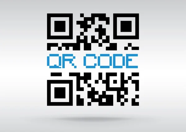 Qr 코드 스캔 개념적 이미지, 벡터를 — 스톡 벡터