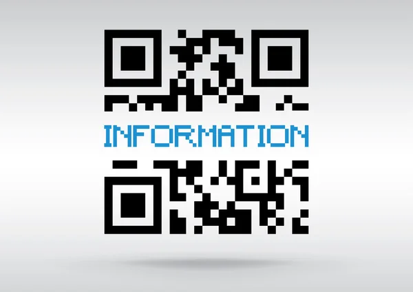 Symbole d'information, code QR conceptuel vectoriel à scanner — Image vectorielle