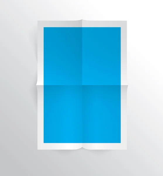 Vel papier pagina gevouwen, realistische vector — Stockvector