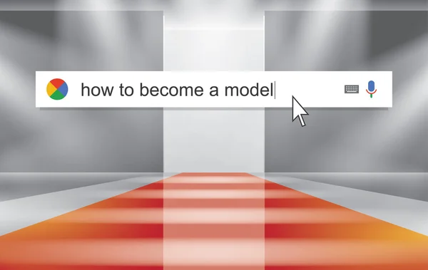 Buscando en la web información sobre cómo convertirse en un vector de modelo — Archivo Imágenes Vectoriales