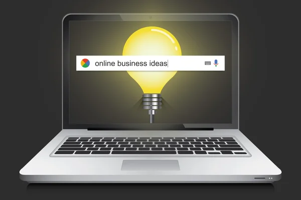 Ricerca sul web di idee informative per business vector online — Vettoriale Stock