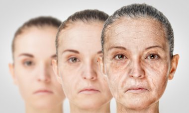 Yaşlanma süreci, gençleştirme anti-aging cilt yordamlar yaşlı ve genç kavramı