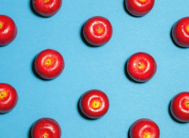 Olgun Kırmızı elma yapılan renkli meyve deseni