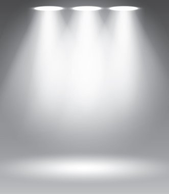 Reklam için doğal ışık vektör çizim şablonu ile ışıklı sahne