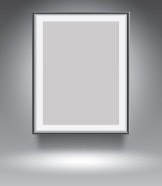 Boş çerçeve, reklam için gri vektör çizim şablonu