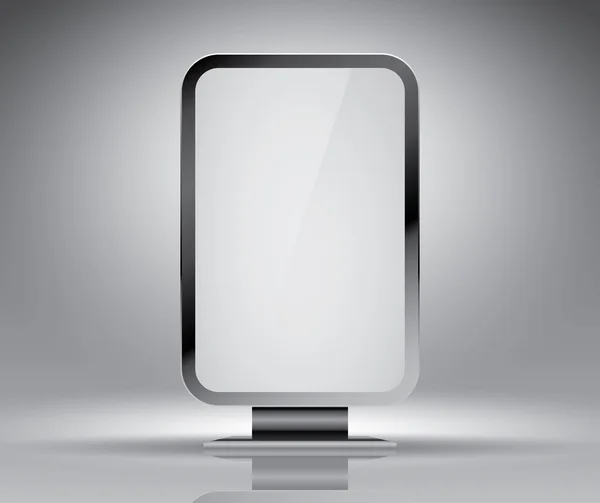 Panneau d'affichage vide sur le modèle d'illustration vectorielle grise pour la publicité — Image vectorielle