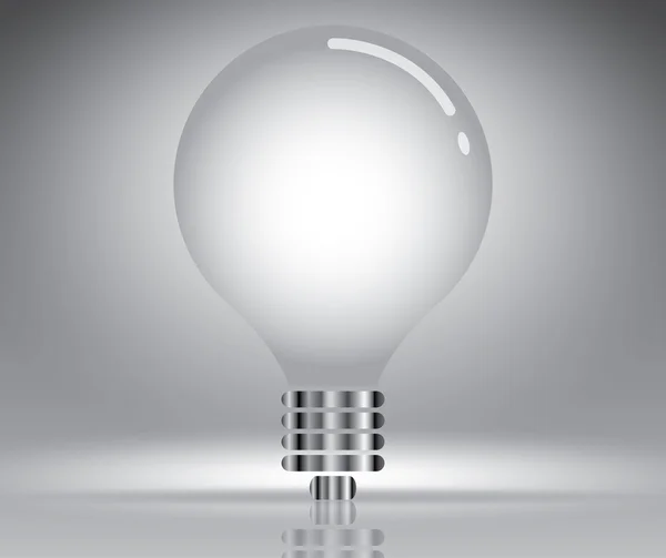 Light bulb on grey vector illustration template for advertising — Stock Vector