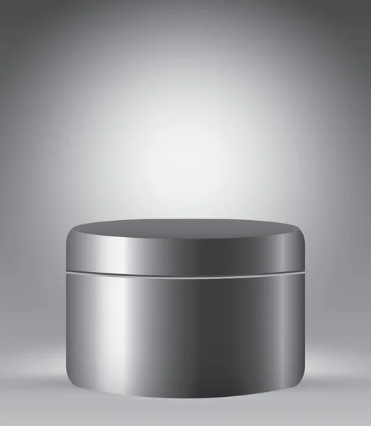 広告のための灰色のベクトル イラスト テンプレート クリーム チューブ — ストックベクタ