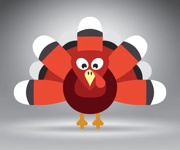 Thanksgiving kalkon på grå vektor illustration mall för reklam — Stock vektor