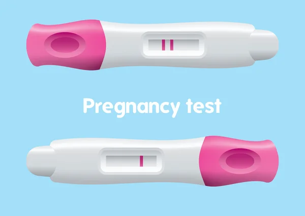 Pregnancy test isolated flat design vector illustration — Stock Vector
