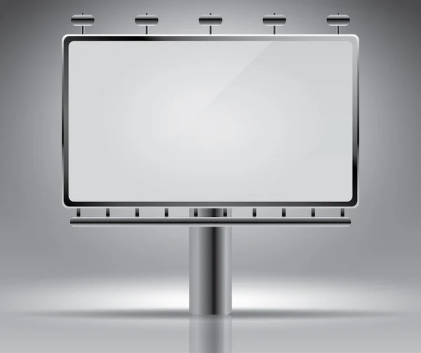 Порожній рекламний щит на сірому векторному шаблоні ілюстрації для реклами — стоковий вектор