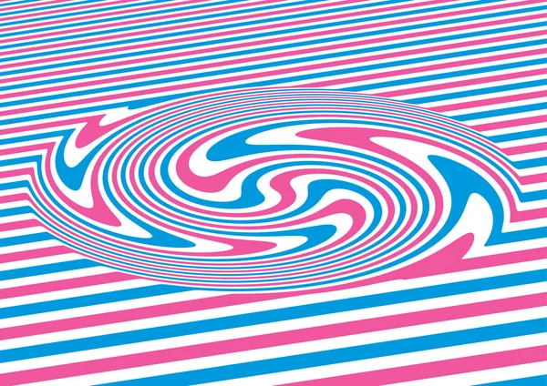 Op art wirbeln abstrakte geometrische Muster bunte Vektorillustration — Stockvektor