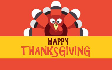 Şükran günün kutlu olsun Türkiye vektör kartı