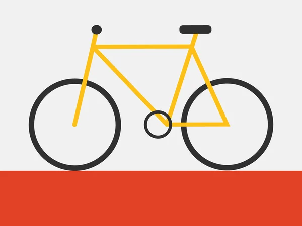 Flache einfache Fahrrad Vektor Illustration — Stockvektor