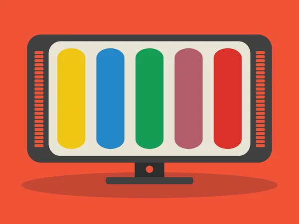 Modern TV Vector fundo ilustração — Vetor de Stock