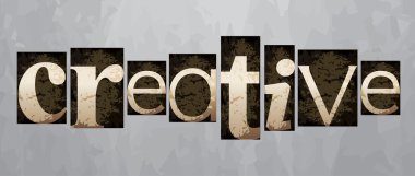 vektör yaratıcı kavramı, vintage Tipo türü