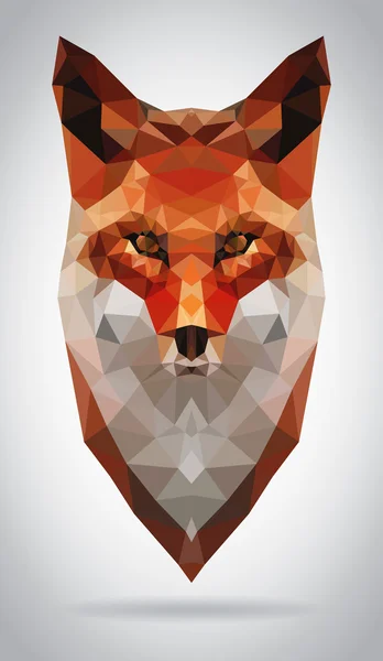 Fox head vector isolated geometric modern illustration — Stock Vector