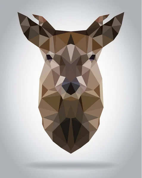 Deer head vector isolated geometric modern illustration — Stock Vector