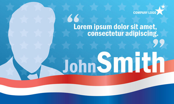 Шаблон предвыборного плаката, векторный щит для предвыборной кампании
