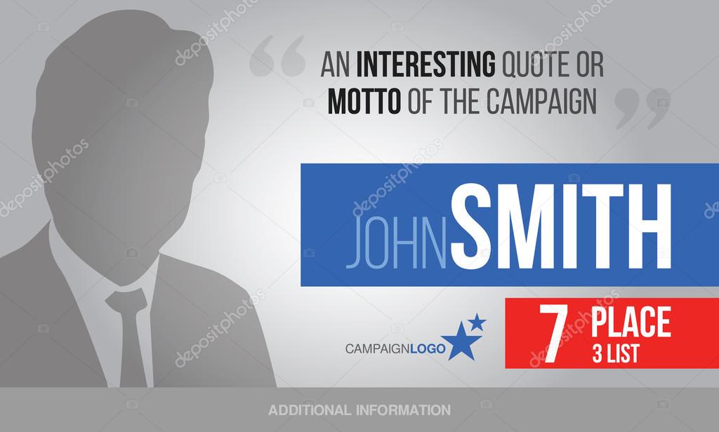 Elections poster template, vector billboard for campaign