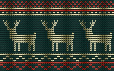 Geyik, vektör sorunsuz ile örme jakar desen