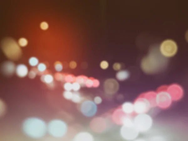 Otomobil, kentsel soyut bokeh sokak bulanık ışıkları — Stok fotoğraf