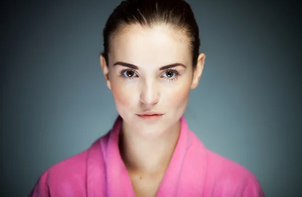 Bellezza, fresco e sano modello ragazza faccia — Foto Stock