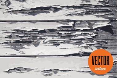 Vektör doku Beyaz ahşap plakalar soyulması boya