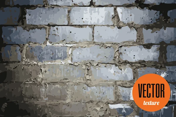 Texture vettoriale grigio mattone muro grunge sfondo — Vettoriale Stock