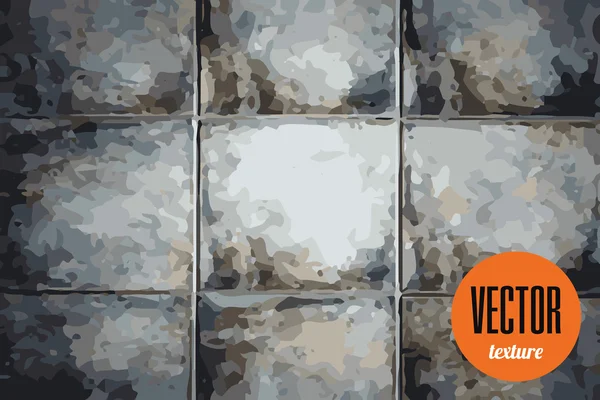 Vector old tiles floor texture grunge background — Stock Vector