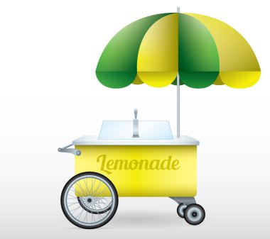 Limonata standı sepeti vektör illüstrasyon izole
