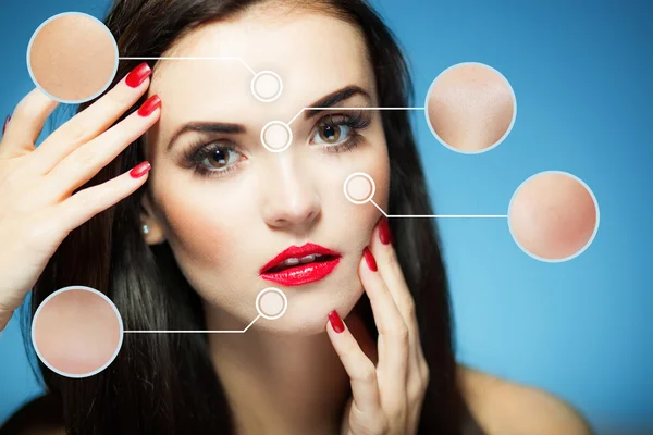 Beauty face concept, procedure anti invecchiamento — Foto Stock