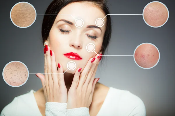 Beauty face concept, anti aging procedures — Stock Photo, Image