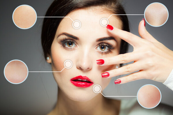 Концепция лица красоты, антивозрастные процедуры
