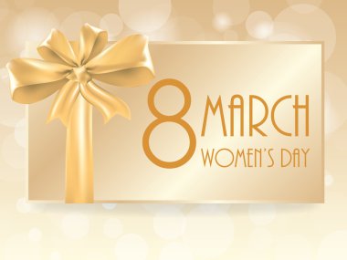 Kart 8 Mart kadınlar günü için hediye, vektör