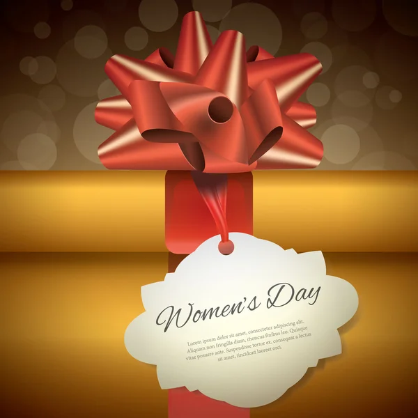 8 Mart kadınlar günü için hediye, vektör — Stok Vektör