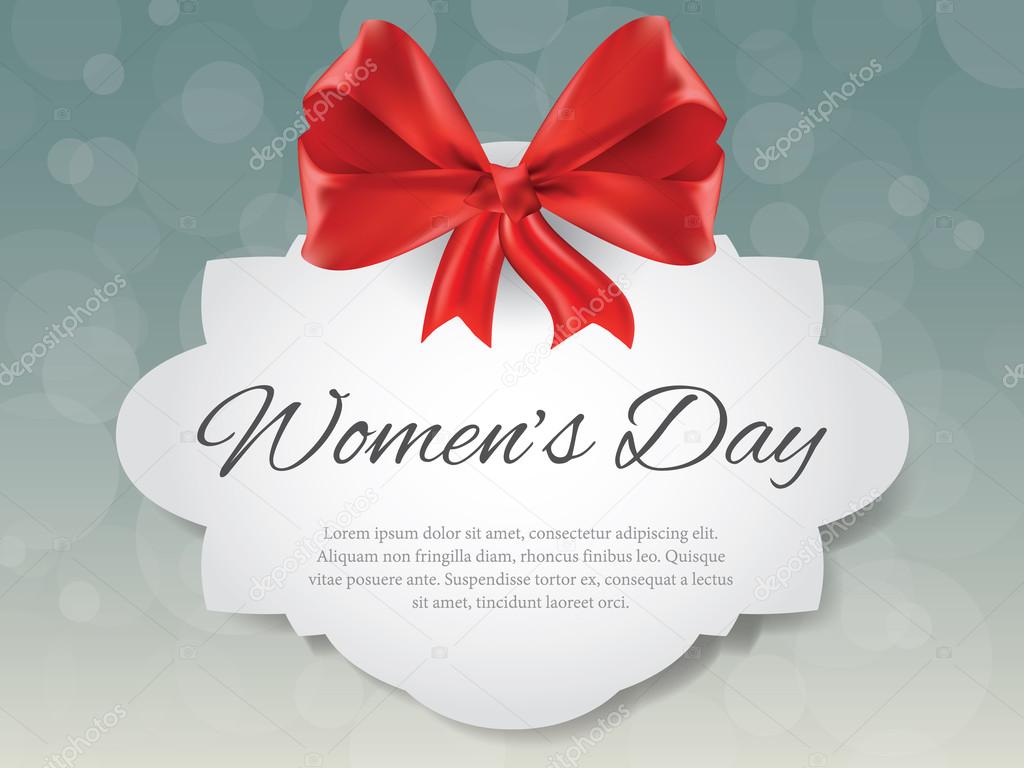 Gift card for 8 march women's day, vector