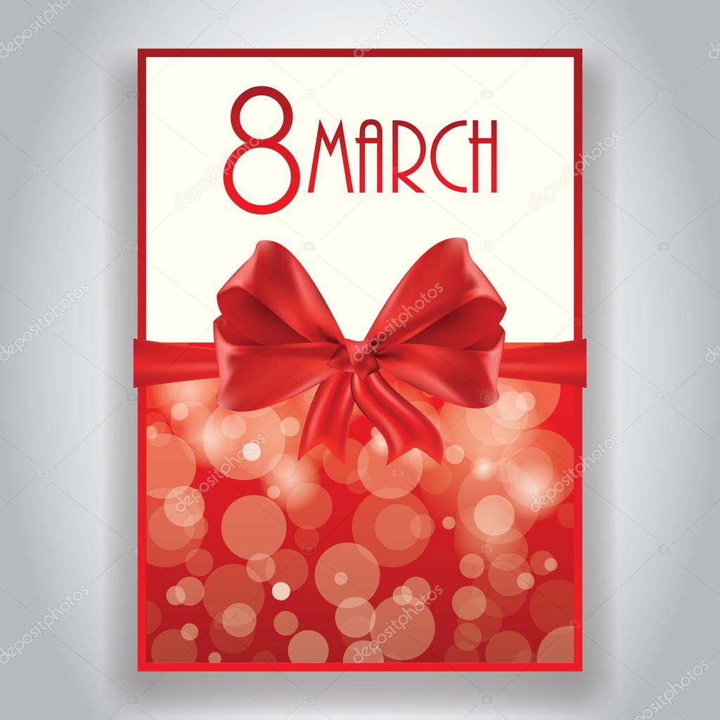 Gift card for 8 march women's day, vector Stock Vector by ©leszekglasner  65370837