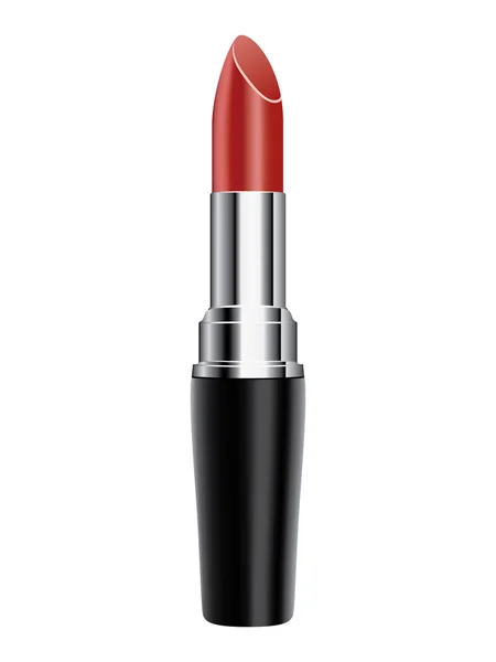 Lápiz labial rojo vector aislado blanco — Vector de stock