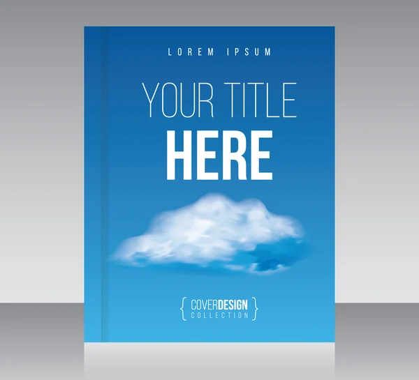 Cover Design Vektor Template, minimaler Stil — Stockvektor