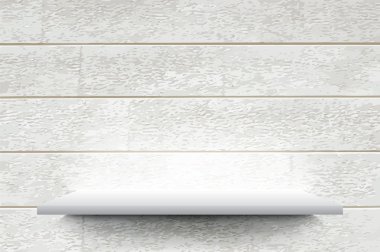 Tuğla duvar vektör boş beyaz raf