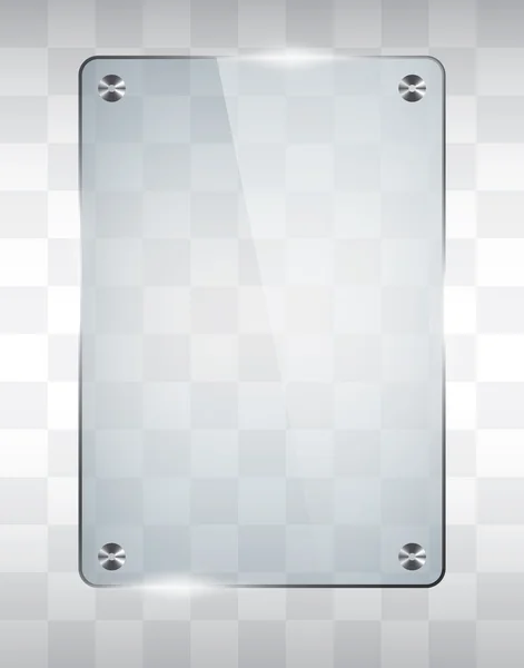 Порожній прозорий вектор скляної рамки — стоковий вектор