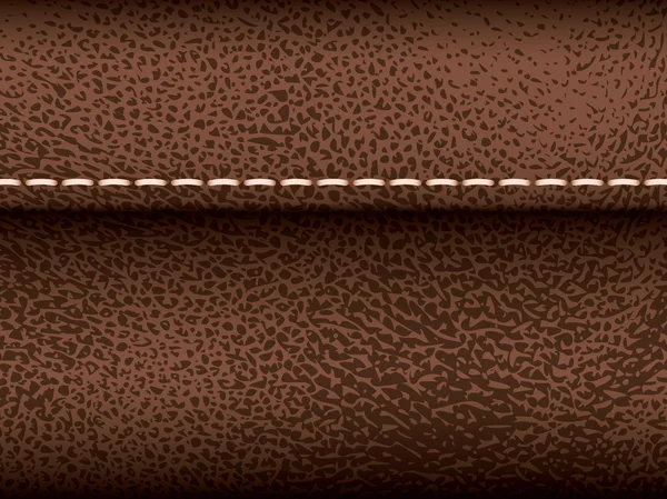 Texture vectorielle cuir marron, partie des vêtements — Image vectorielle