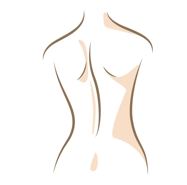 Силуэт женщины со спины рисунок