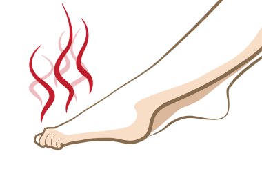 Smelly stinky feet vector cosmetic concept clipart